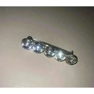 Vintage Silver Gem Pin/ Brooch